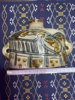 やちむん　宮城三成作　抱き瓶　壺屋焼　約20cm やちむん 宮城三成作 抱き瓶 壺屋焼 約20cm