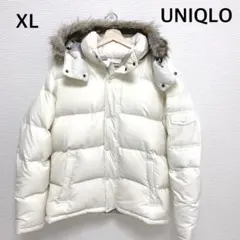 【美品】00'S OLD UNIQLO シームレス ダウンジャケット 白 XL