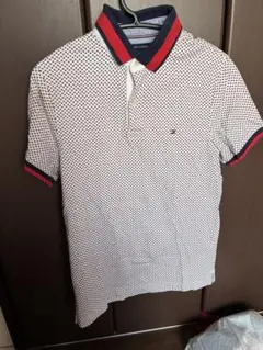 TOMMY HILFIGER 総柄ポロシャツ ホワイトのサムネイル