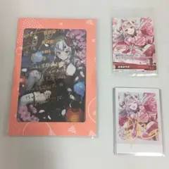 ホロライブ　百鬼あやめ　直筆サイン入ポストカード＆直筆サイン入チェキ&ホロカ