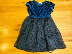 anyFAM ネイビー ドット柄ドレス 120