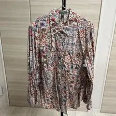 kalma購入 ヴィンテージ 花柄 ボウタイ シャツ hooked minoi - メルカリ