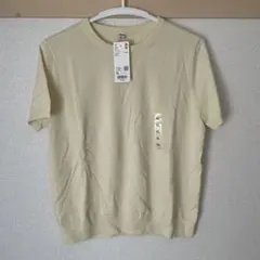 UNIQLO　UVカットクルーネックセーター半袖　イエロー　ユニクロ