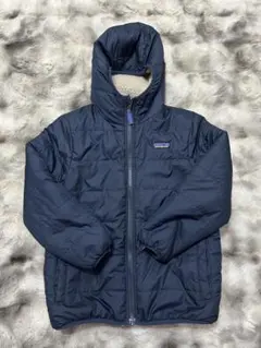 XS Patagonia ネイビー ダウンコート　リバーシブル　撥水