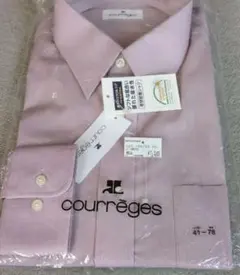 courrèges 形状記憶ワイシャツ 薄ピンク 41-78 新品のサムネイル