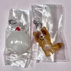 ノンタン めじるしアクセサリー2 ノンタン　たぬき　2種　ガチャ