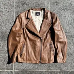 23区　レザージャケット　牛革　 茶色　グランジ　y2k パンク