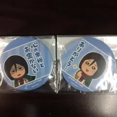 ミカサ 2種セット 進撃の巨人 × いらすとや 缶バッジ