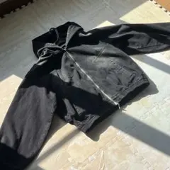 【HARE】デニムダブルジップパーカー Black S