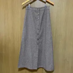 美品 ペンドルトン PENDLETON フレアスカート ロング チェック柄 茶のサムネイル