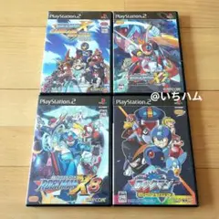 ロックマン パワーバトルファイターズ、X8等　ロックマンPS2ソフト4本セット