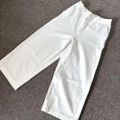 「無印良品MUJI」 ストレッチチノワイドパンツ:S