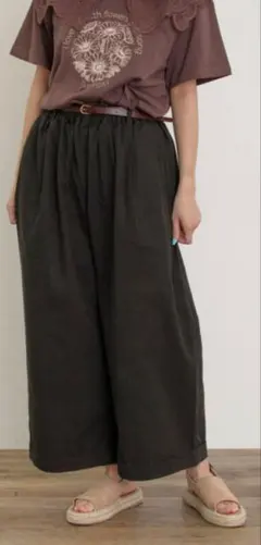 Samansa Mos2 【S/サイズ】ベルト付きチノワイドパンツ新品タグ付き