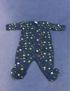 【美品】プチバトー 星柄 ロンパース 6m 67cm 裏起毛 足つき