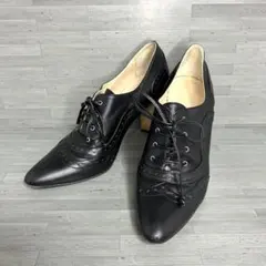 MANOLO BLAHNIK レースアップ 38.5 ポインテッド イタリア製のサムネイル