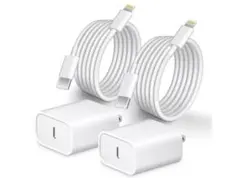 iPhone充電器20W PD 急速充電2m付き2本 2個セット