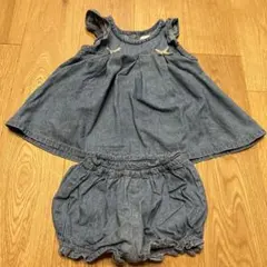 branshes デニムドレスとショートパンツセット 80cmのサムネイル