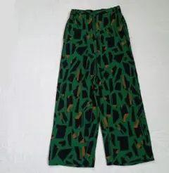 AMERICAN HOLIC　ワイドパンツ　幾何学模様　グリーン　M　美品
