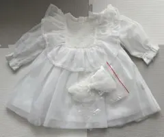 【フォーマル2点セット】フリルデザインワンピース＆ヘアバンド