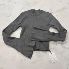 GRL グレー リブ編み 長袖ニット m 新品未使用