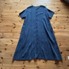 JURGENLEHL半袖ロングシャツワンピース ネイビー - メルカリ