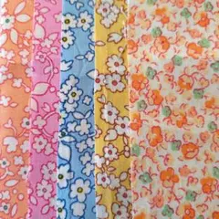 ■USAコットン＊花柄カットクロス＊ 30's＊５枚セット