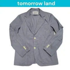 トゥモローランド 高級 春夏 テーラードジャケット　シアサッカー　ストライプ