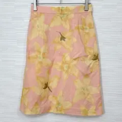美品★TAKEO de 365 花柄　綿100 M スカート　迅速配送のサムネイル
