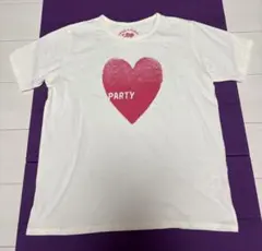 Rough n charm 半袖 Tシャツ ホワイト ハート柄のサムネイル