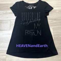 HEAVENandEarth アシメトリー Tシャツ ブラックのサムネイル