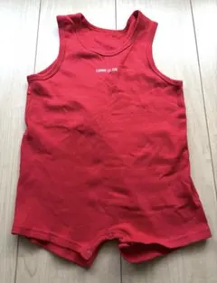 COMME CA ISM タンクトップ　ロンパース　80cm 赤　レッド