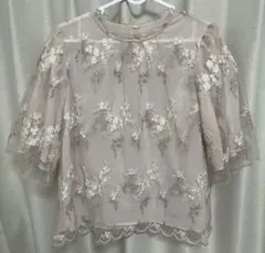 ミスティーウーマン　シアー　トップス　ブラウス　オケージョン　花柄