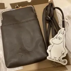 ムーミンがま口スマホショルダーバッグ＆バッグチャームリンネル12月号付録