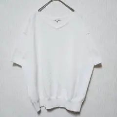 【GLOBAL WORK】（L）リッチクリーンVネックニット/プルオーバー/半袖のサムネイル