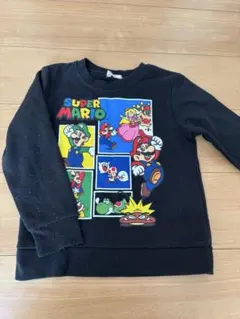 スーパーマリオ キャラクター トレーナー 黒　120