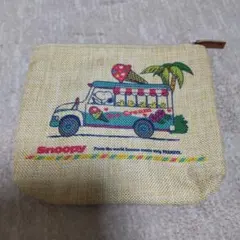 Snoopy ポーチ アイスクリームワゴン柄のサムネイル