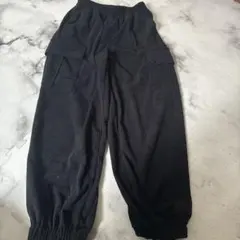 ブラックポケット付きロングパンツ 150