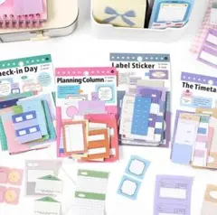 BUNNY海外文具 実用系　ラベル プランニング用ステッカー 全4種