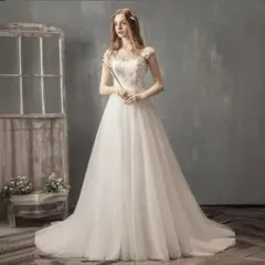 ウエディングドレス 白 結婚式 前撮り 花嫁 韓国