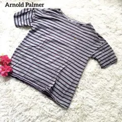 Arnold Palmer【美品】【定番】ボーダートップス　刺繍ロゴのサムネイル