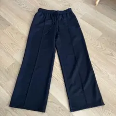 GU ブラック プルオンパンツ S 100%ポリエステル