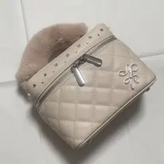 LUMIGNON ルミニョンファー キルティング バニティ バッグ ホワイト