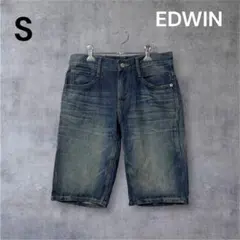 EDWIN XU ヴィンテージ加工 W28 Y2K デニムショートパンツ 日本製