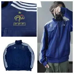 adidasフランス代表トラックジャケットMネイビーFFFサッカージャージ