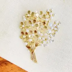 ラスト1点 ブローチ 花束 フラワー パール調 上品 入学式 卒業式
