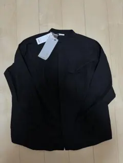 新品SEEALL バンドカラーシャツ