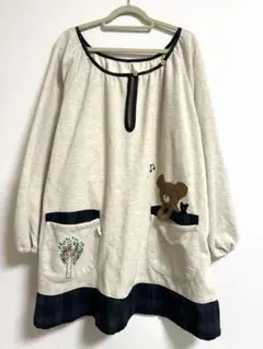 くまのがっこう　スモック　長袖エプロン　学研