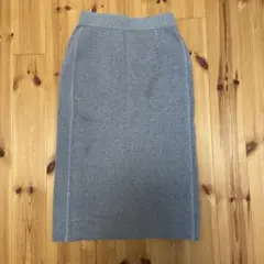 【スコットクラブ】グレーニット素材スカートM タイトスカート