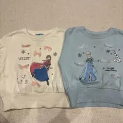 アナとエルサ トレーナー 2枚セット