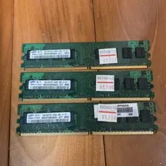 DDR2 1GB×3枚 PC2-6400 デスクトップ用メモリ 中古